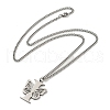 201 Stainless Steel Necklaces NJEW-Q336-01I-P-2