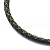 Polyester Cord Braided Bracelet Makings MAK-Z003-01G-04-2
