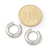 Frosted 304 Stainless Steel Huggie Hoop Earrings for Women EJEW-C096-32F-P-2