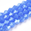 Imitation Jade Electroplate Glass Beads Strands EGLA-A039-J6mm-A04-1