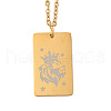 Golden 202 Stainless Steel Constellation Pendants Necklaces NJEW-K380-02G-09-1