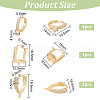 BENECREAT 10Pcs 3 Style Brass Micro Pave Clear Cubic Zirconia Hoop Earring Findings KK-BC0011-47-2