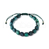 Dyed Natural Agate Column Braided Bead Bracelets BJEW-JB11072-3