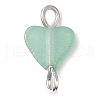 Natural Green Aventurine/Amethyst/Rose Quartz/Sodalite/Red Jasper Connector Charms PALLOY-JF03182-02-3