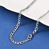 Tarnish Resistant Men's Casual Style 304 Stainless Steel Figaro Chain Necklaces STAS-O037-17P-1