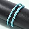Synthetic Turquoise Beads Stretch Bracelets for Women Men PW-WG6A9BA-03-3