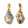 Natural Agate Pendants G-Q998-008E-2