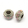Alloy Rhinestone European Beads MPDL-R036-01D-1
