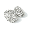 Rack Plating Brass Clear Cubic Zirconia Pendants KK-S378-01P-Z-2