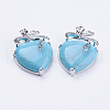 Synthetic Turquoise Pendants G-E433-B-01P-2