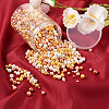 Cheriswelry 11 Strands 11 Styles Baking Painted Pearlized Glass Pearl Round Bead Strands HY-CW0001-04-14