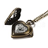 Alloy Glass Pendant Pocket Necklace WACH-S002-04AB-1