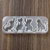 Cat Shape Pendant DIY Silhouette Silicone Mold X-DIY-K067-02C-2
