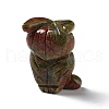 Natural Unakite Owl Healing Figurines DJEW-Z005-01B-3