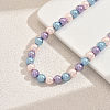 Glass Pearl Round Beaded Necklaces for Women WK4906-5