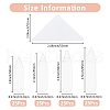 SUPERFINDINGS 100Pcs 4 Style Arrow Shape PET Plastic Tab Collar for Clergy Shirt DIY-FH0006-47-2
