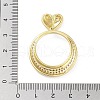 Rack Plating Brass Micro Pave Clear Cubic Zirconia Pendants KK-H474-19G-03-3