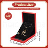Rectangle PU Leather with Lint Jewelry Storage Box AJEW-WH0505-86A-01-2