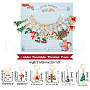Christmas Theme Alloy Enamel Charm Locking Stitch Markers HJEW-PH01777-2
