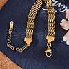 Ion Plating(IP) 304 Stainless Steel Mesh Chain Bracelet BJEW-G669-14G-3