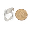 304 Stainless Steel Open Cuff Ring for Women RJEW-M025-03P-5
