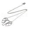 Non-Tarnish 201 Stainless Steel Origami Pendant Necklaces NJEW-T009-JN090-1-40-2