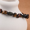 Natural Tiger Eye Bead Stretch Bracelets BJEW-K213-04-4