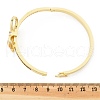 Brass Micro Pave Clear Cubic Zirconia Hinged Bangles for Women BJEW-K274-04G-5