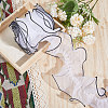 BENECREAT 3 Bags 1M Polyester Pleated Lace Ribbon OCOR-BC0006-58B-5