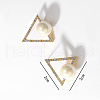 Elegant Triangle Brass Stud Earrings YL4507-1-5
