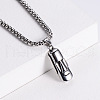 Retro Style Stainless Steel Moai Stone Statue Pendant Necklaces for Men BN6647-4