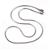 Non-Tarnish 304 Stainless Steel Square Snake Chains Necklaces NJEW-K049-04P-1