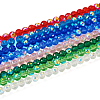  8 Strands 8 Colors Transparent Electroplate Glass Beads Strands EGLA-TA0001-27B-2