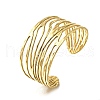 304 Stainless Steel Cuff Bangles for Women BJEW-M103-01B-G-1