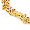 Rack Plating Brass Pave Cubic Zirconia Butterfly Link Bracelets for Women BJEW-B110-05G-02-3