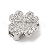 Brass Micro Pave Cubic Zirconia Slide Charms ZIRC-I068-06P-3