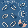Unicraftale 6Pcs 3 Styles 304 Stainless Steel Screw Carabiner Lock Charms STAS-UN0060-17-4