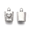 Brass Micro Pave Clear Cubic Zirconia Pendants KK-G436-26P-1