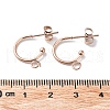 Ion Plating(IP) 304 Stainless Steel Half Hoop Earrings STAS-Z028-B01-RG-01-2