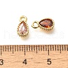Brass Micro Pave Cubic Zirconia Charms KK-G519-01C-G-3