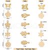 SUPERFINDINGS 50Pcs 5 Style Rack Plating Brass Charms KK-FH0004-69-2