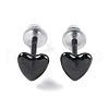 Porcelain Stud Earrings EJEW-H007-01E-1