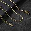 1.2MM 304 Stainless Steel Snake Chain Necklaces for Women Men STAS-V011-04B-G-1