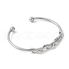 Infinity 304 Stainless Steel Cuff Bangles for Women BJEW-B104-26P-2