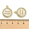 Brass Micro Pave Clear Cubic Zirconia Pendants KK-K365-02A-G-3