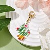 Cactus Glass Seed Beaded Pendant Decorations HJEW-MZ00139-2
