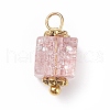 Crackle Glass Pendants PALLOY-JF01455-2