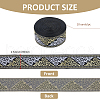 Polyester Jacquard Flower Ribbon OCOR-WH0082-266-2