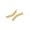 Brass Twist Tube Beads KK-U057-06G-2