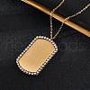 304 Stainless Steel Micro Pave Cubic Zirconia Pendant Necklaces for Women NJEW-Z065-08G-02-2